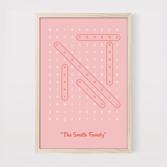 Personalized Word Search Poster