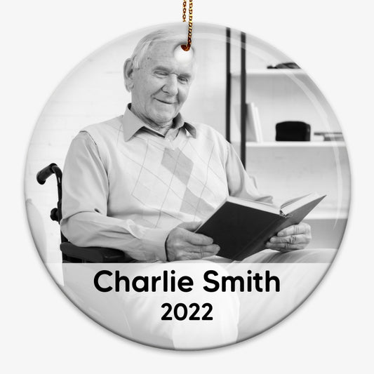 Grayscale Photo Ornament